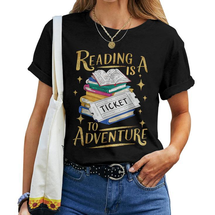 Book Adventure Library Student Teacher Book Women T-shirt
