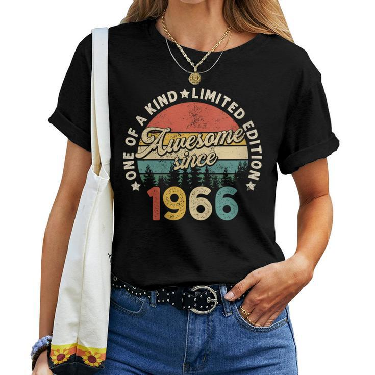 Born In 1966 55Th Birthday Vintage Retro 55 Years Old Women T-shirt