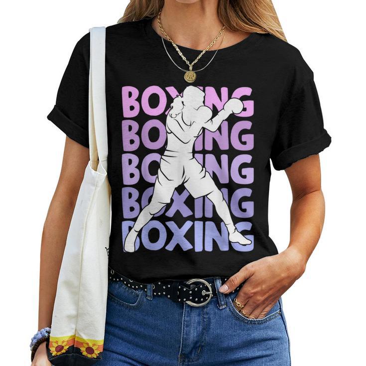 Boxeo Boxeador Chica Niña Camiseta de mujer