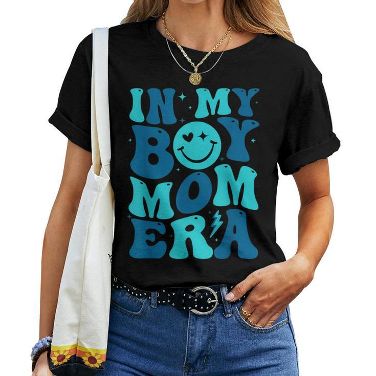 In My Boy Mom Era Retro Groovy Happy Mother's Day Mom Life Women T-shirt