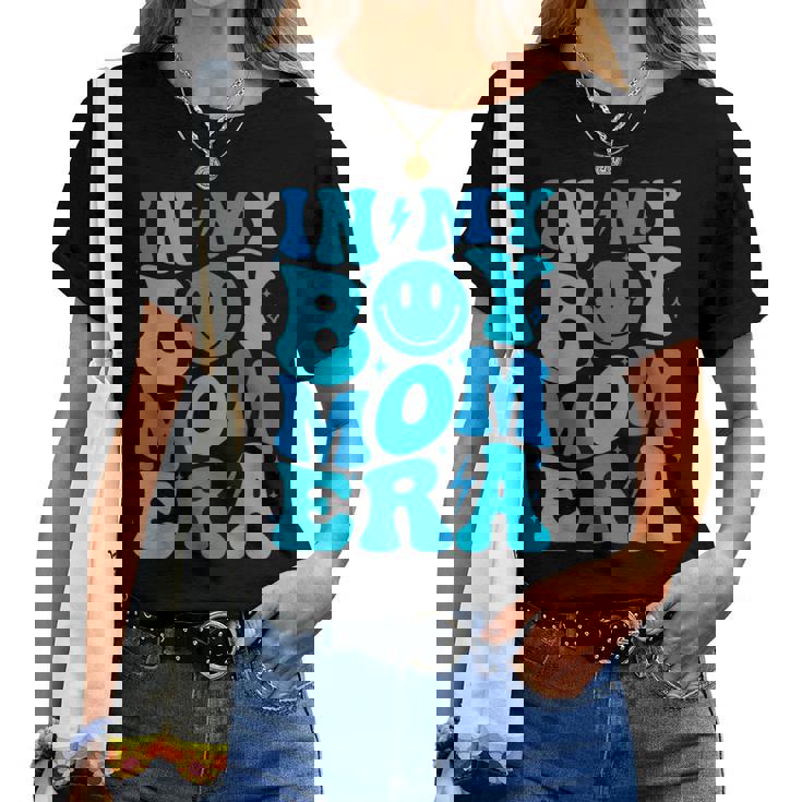 In My Boy Mom Era Retro Groovy Mom Life Happy Mother's Day Women T-shirt