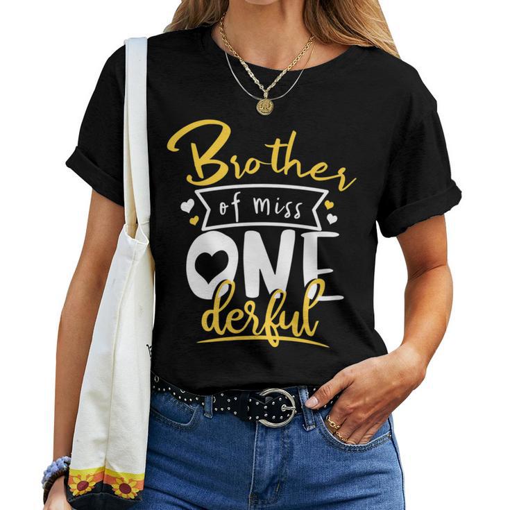 Brother Of Miss Onederful 1St Birthday Girl First Women T-shirt