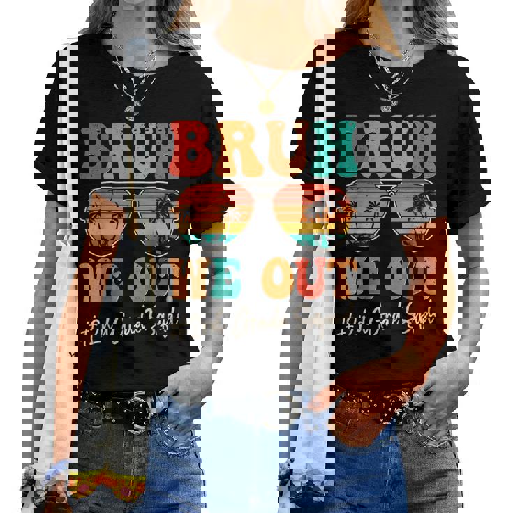 Bruh We Out 2Nd Second Grade Squad Retro Last Day Of School Women T-shirt