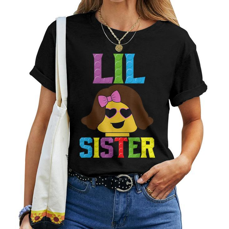 Building Blocks Lil Sister Master Builder Family Matching Women T-shirt