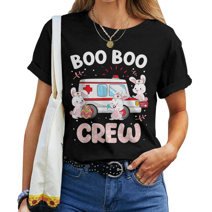 Bunny Nurse Cute Boo Boo Crew Nursing Easter Day Women Women T-shirt