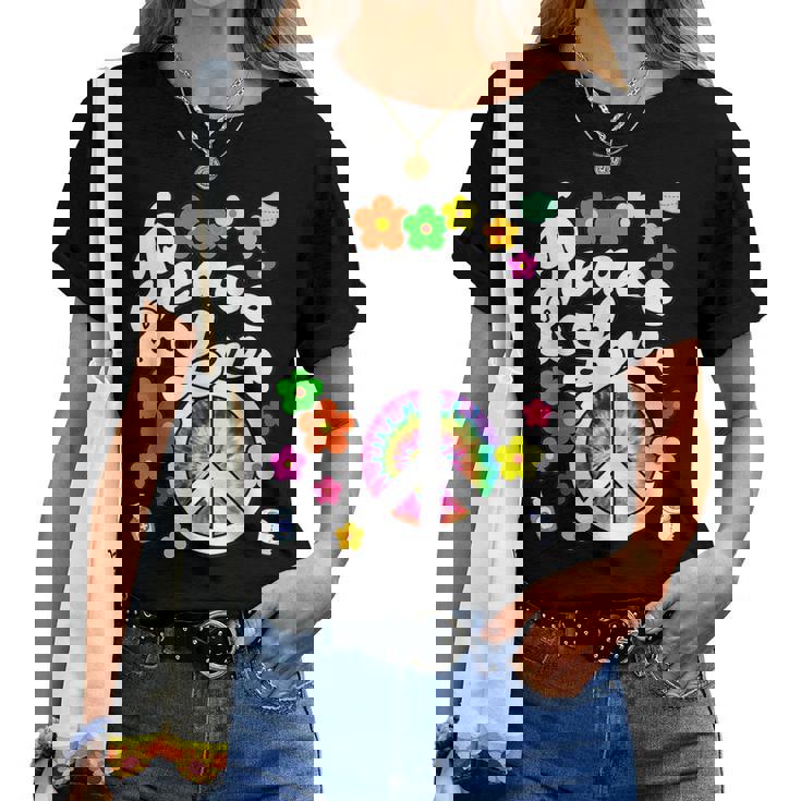Camisa De Tinte Anudado Para Símbolo De La Paz Y Amor Camiseta de mujer
