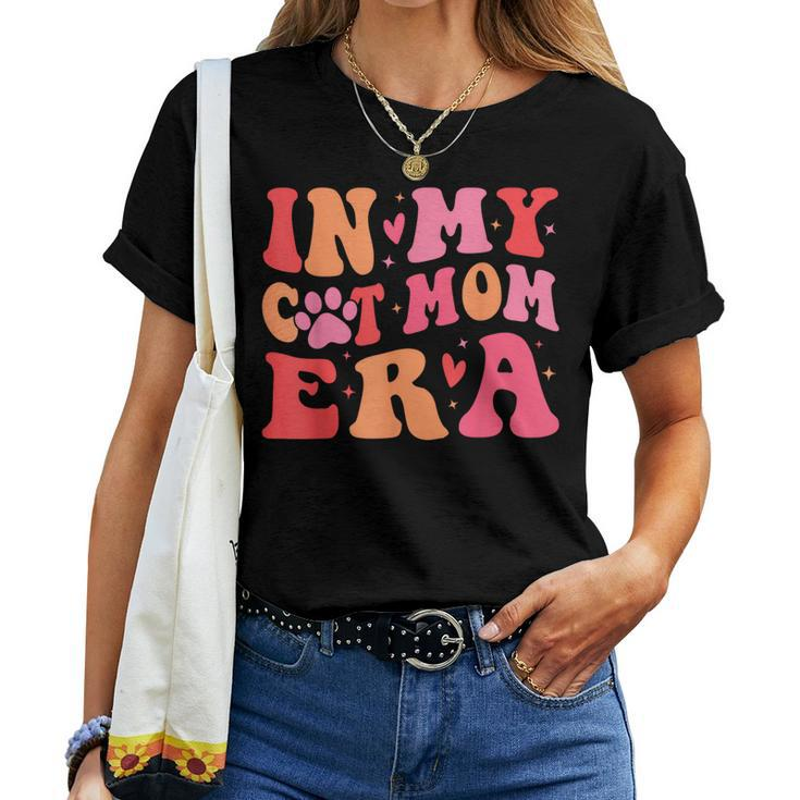 In My Cat Mom Era Groovy Cats Lover Cute Cat Mom Women T-shirt