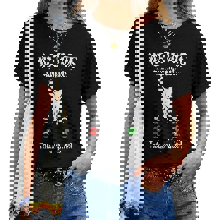 Chat Humour Drôle Fille Mes Chats M'appellent T-shirt femme