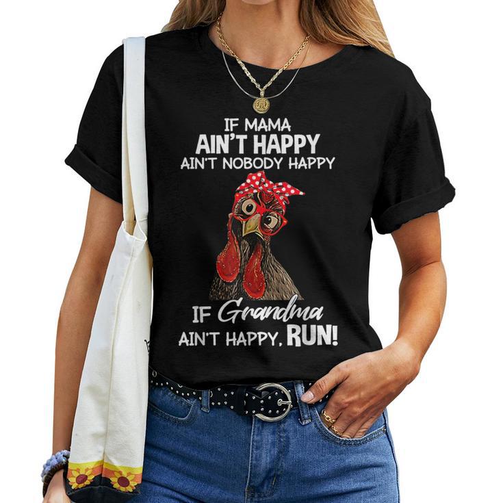 Chicken With Bandana If Mama Ain't Happy Ain't Nobody Happy Women T-shirt