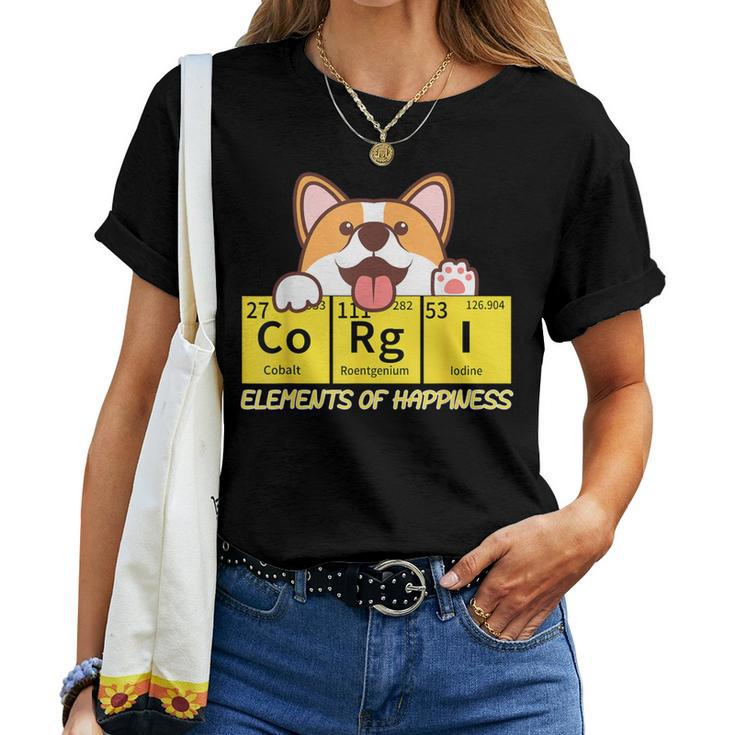 Corgi Elements Tab Of Happiness For Corgi Mom And Dad Women T-shirt
