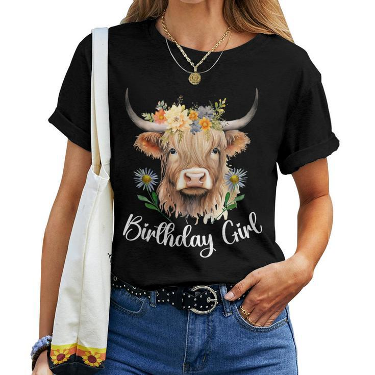 Cow Birthday Girl Mother Girl Mama Woman Family Matching Women T-shirt