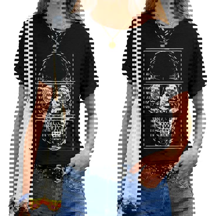 Cráneo Nu Goth Cuello Camiseta de mujer