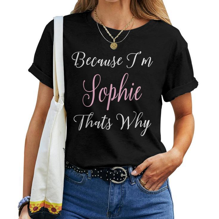 Custom Sophie Name Personalized Cute Pink Girl Women T-shirt