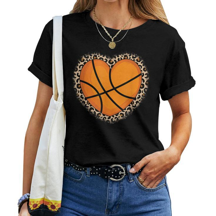 Cute Basketball Heart Basketball Lover Girls Women T-shirt