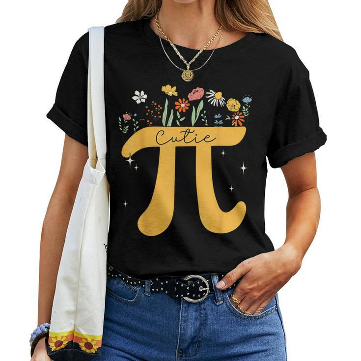 Cutie Pi Wildflower Flower Pi Day Girls Math Lover Women T-shirt