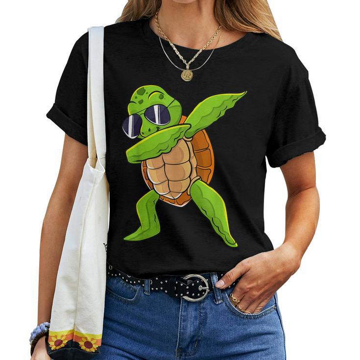 Dabbing Sea Turtle Animal Lover Save The Turtles Women T-shirt