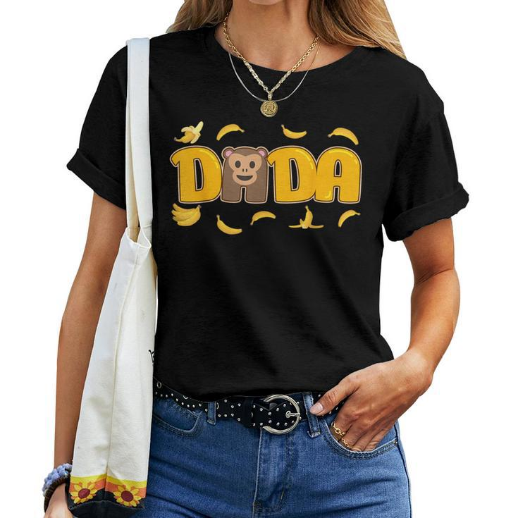Dad And Mom Dada Birthday Girl Monkey Banana Family Matching Women T-shirt