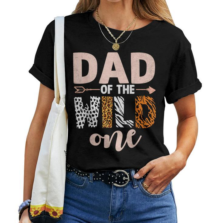 Dad And Mom Of The Wild One Birthday Girl Family Party Decor Women T-shirt