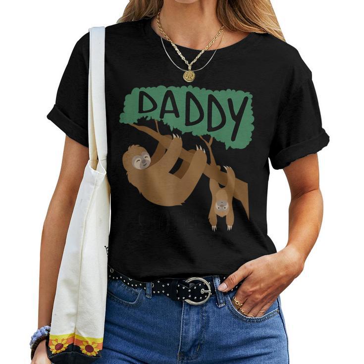 Daddy Sloth Zoo Animal Lovers Hilarious Women T-shirt