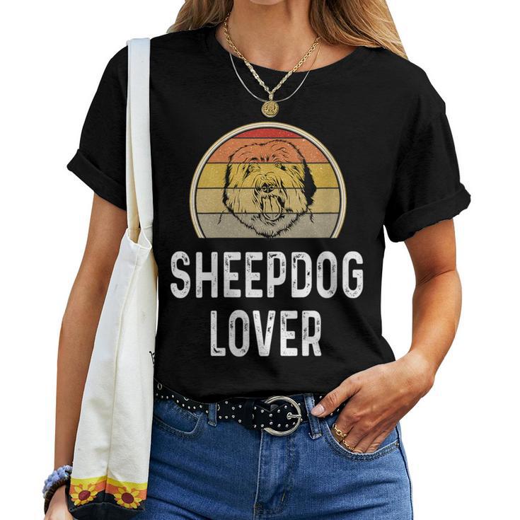 Damen Lustiger Schäferhund-Liebhaber Im Retro- Für Welpenbesitzer Mutter Und Papa Mit-Ausschnitt T-shirt Frauen