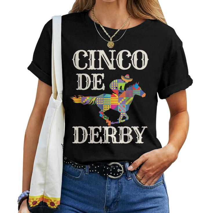 Derby De Mayo Cinco De Mayo Horse Racing Sombrero Women T-shirt