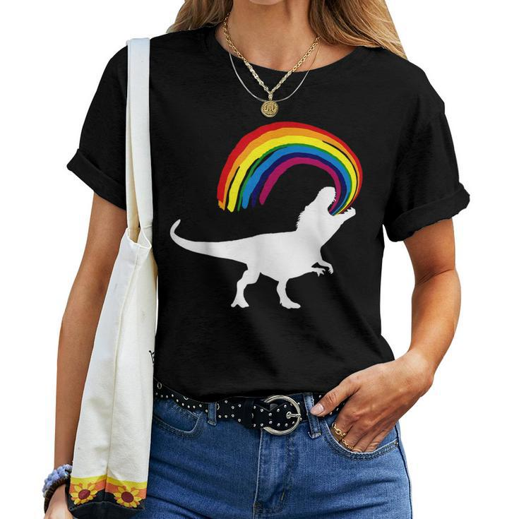 Dinosaur Rainbow T-Rex Dino Women T-shirt