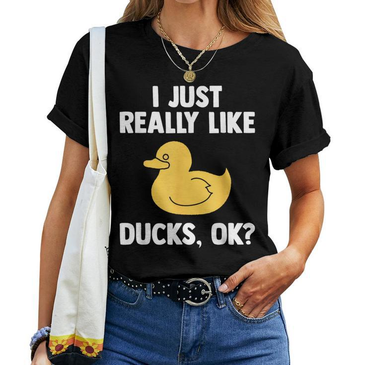 Duck For Quack Quakin Youth Rubber Ducky Women T-shirt