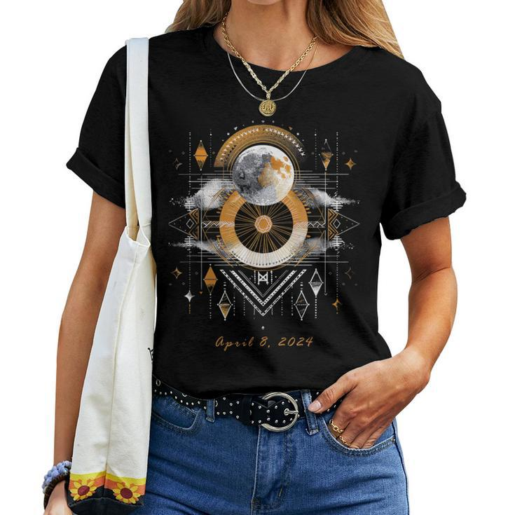 Eclipse April 8 2024 Abstract Tribal For Men Women T-shirt