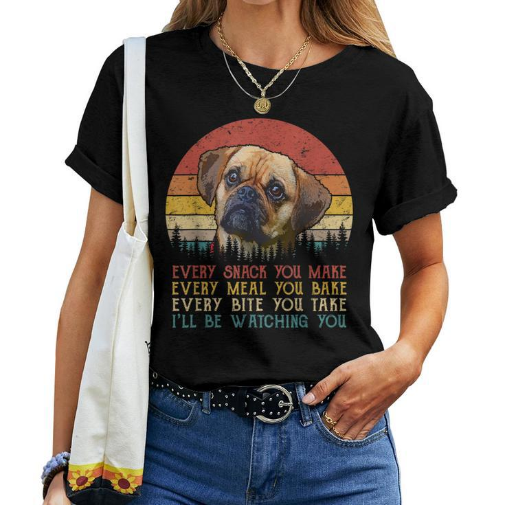 Every Snack You Make Puggle Dog Dog Mom Dog Dad Women T-shirt