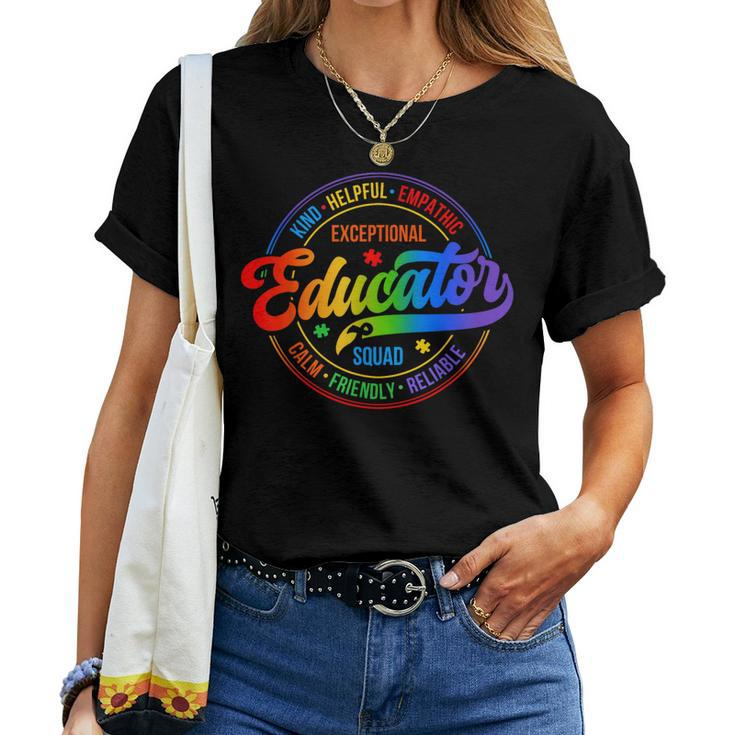 Exceptional Educator Squad Special Education Teacher Autism Women T-shirt
