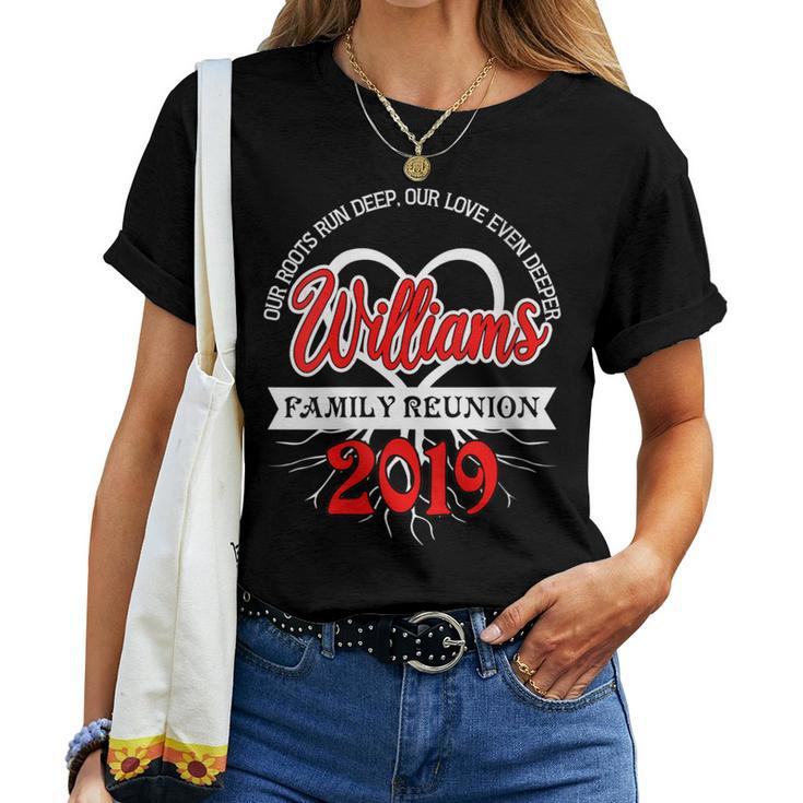 Family Reunion Picnic Roots Williams Last Name Women T-shirt