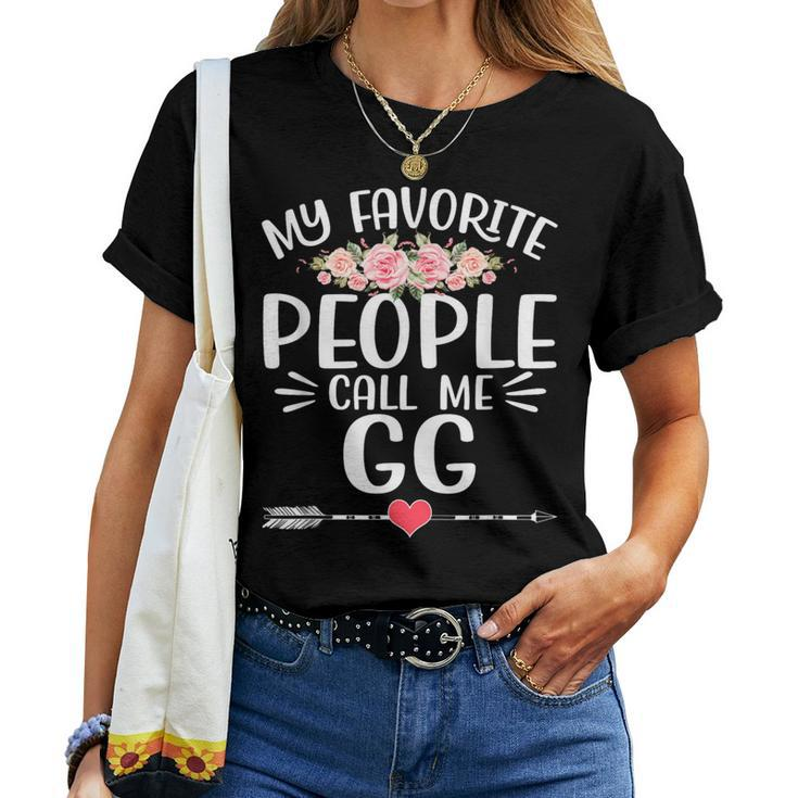 My Favorite People Call Me Gg Floral Mother's Day Women T-shirt
