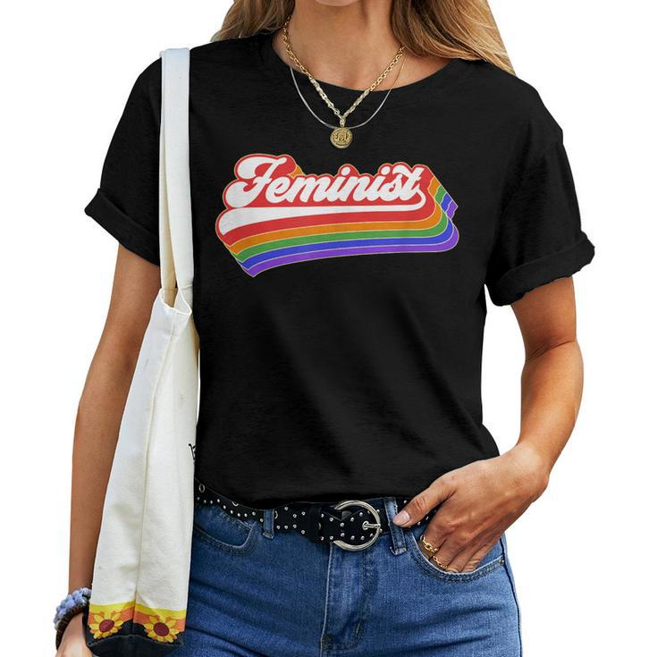 Feminist T Retro Vintage Rainbow 70'S Feminism Women T-shirt