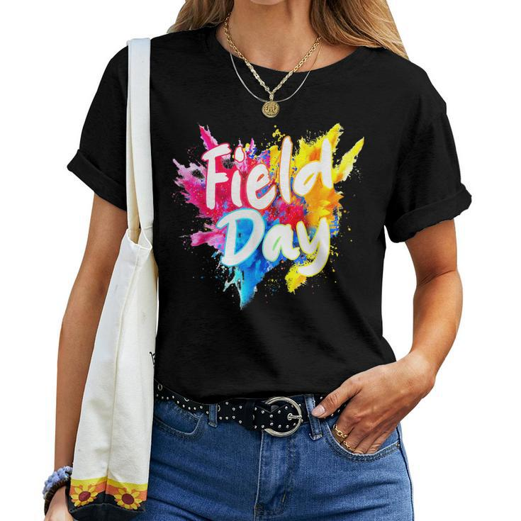 Field Trip Vibes Field Day Fun Day Colorful Teacher Student Women T-shirt