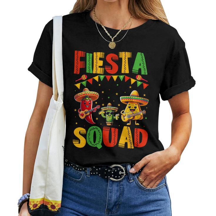 Fiesta Squad Cinco De Mayo 2024 Mexican Party Women Women T-shirt