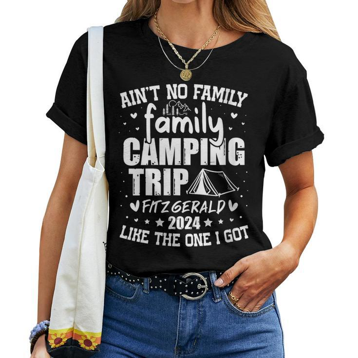 Fitzgerald Family Name Reunion Camping Trip 2024 Matching Women T-shirt