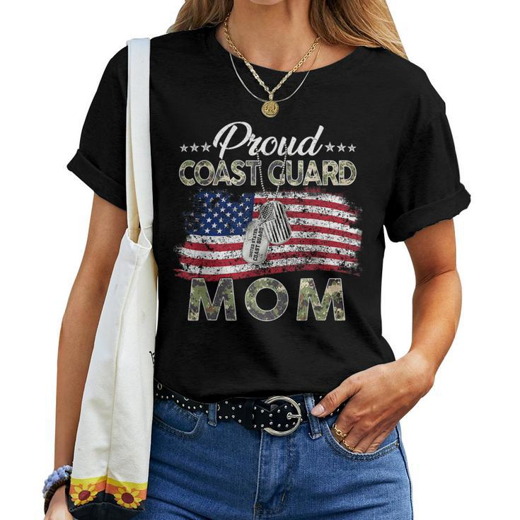 Flag Proud Coast Guard Mom For Coast Guard Mom Women T-shirt