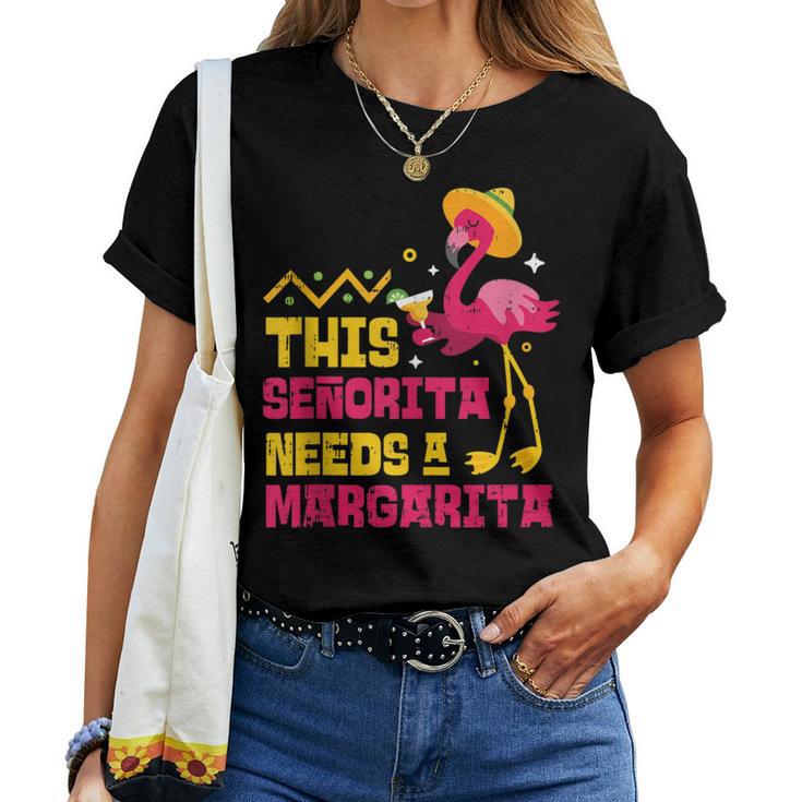 Flamingo Senorita Margarita Mexican Cinco De Mayo 2020 Women T-shirt