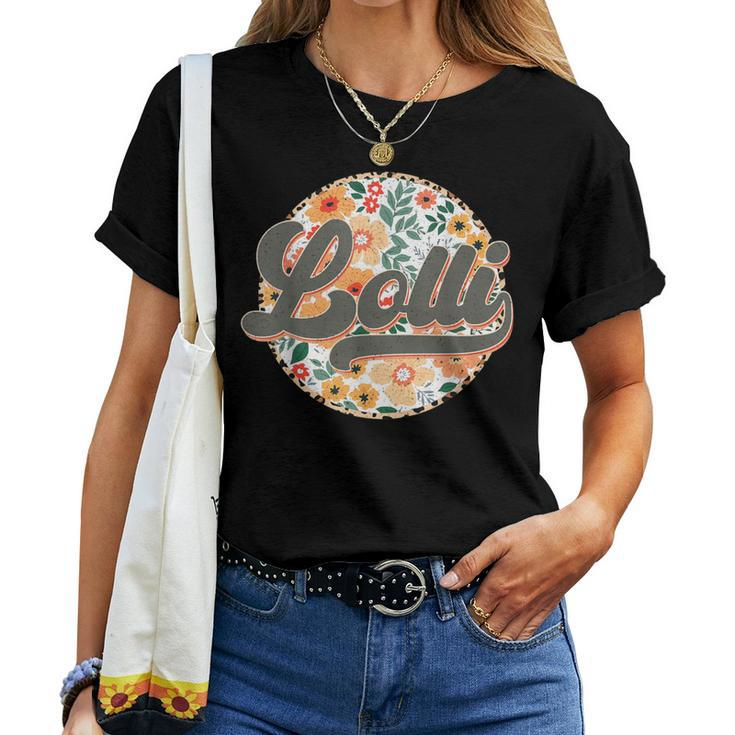 Floral Lolli Retro Groovy Mother's Day Birthday Women T-shirt