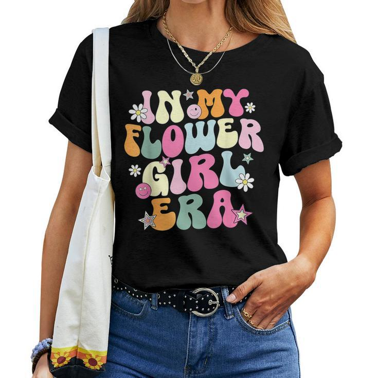 In My Flower Girl Era Retro Groovy Flower Girl Cute Women T-shirt