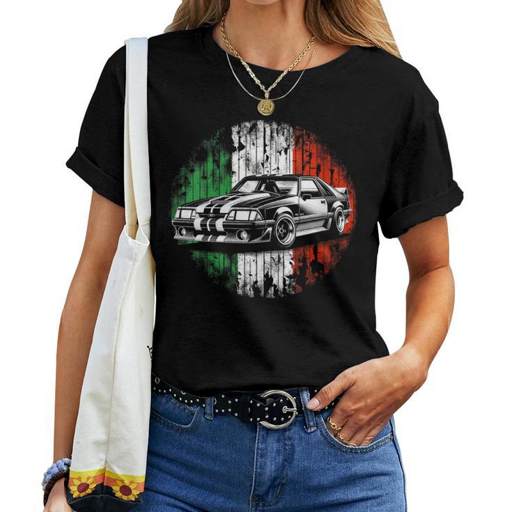 Foxbody Foxbody 50 Irish Flag Foxbody Stang Car Lover Women T-shirt