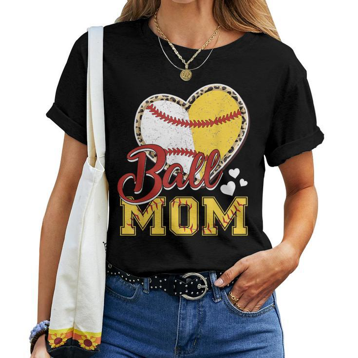 Ball Mom Softball Baseball For Women T-shirt