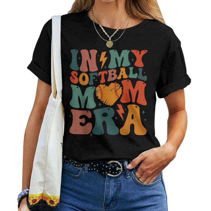 Game Day Softball Lover Retro In My Softball Mom Era Women T-shirt