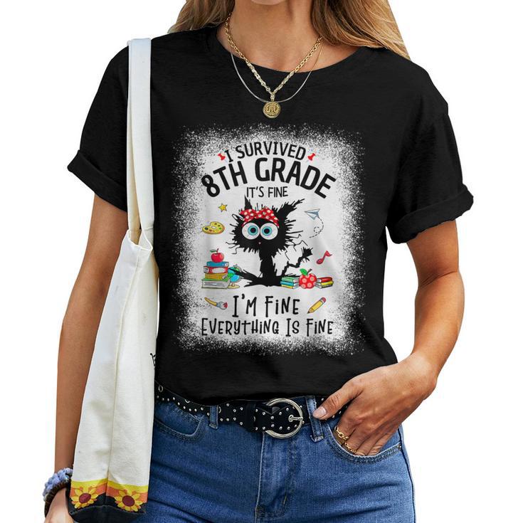 Last Day Of School I Survived 8Th Grade 8 Grade Women T-shirt