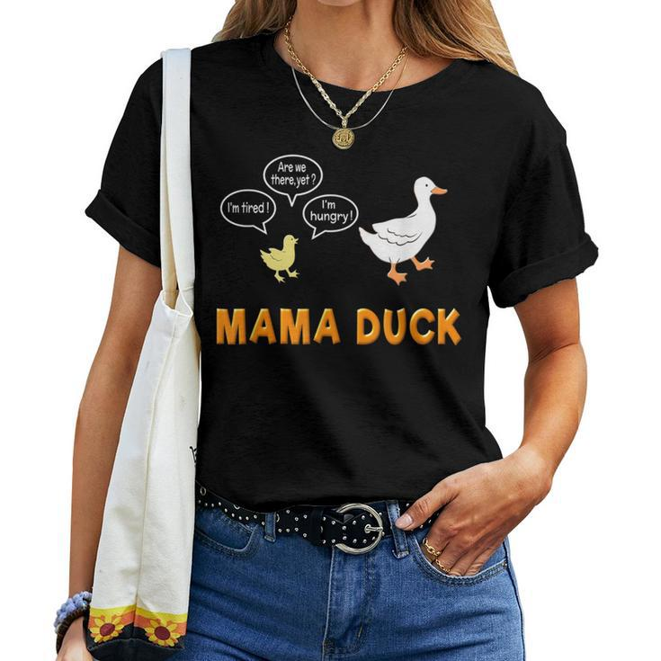 Mama Duck T Mom Of 1 Duckling Mom Life Women T-shirt