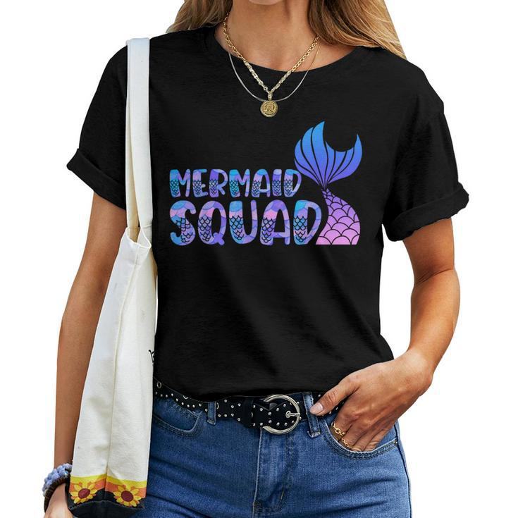 Mermaid Squad Birthday Squad Party N Girl Matching Women T-shirt