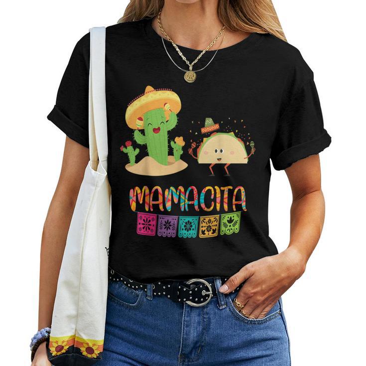 Mexican Fiesta Cinco De Mayo Mamacita Tacos Cactus Women T-shirt