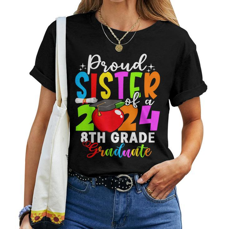 Proud Sister Of A Class Of 2024 8Th Grade Graduate Women T-shirt