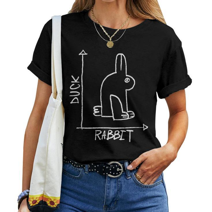 Science Nerd Duck Rabbit Physics Math Geek Women T-shirt