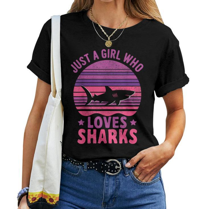 Shark Just A Girl Who Loves Sharks Women T-shirt